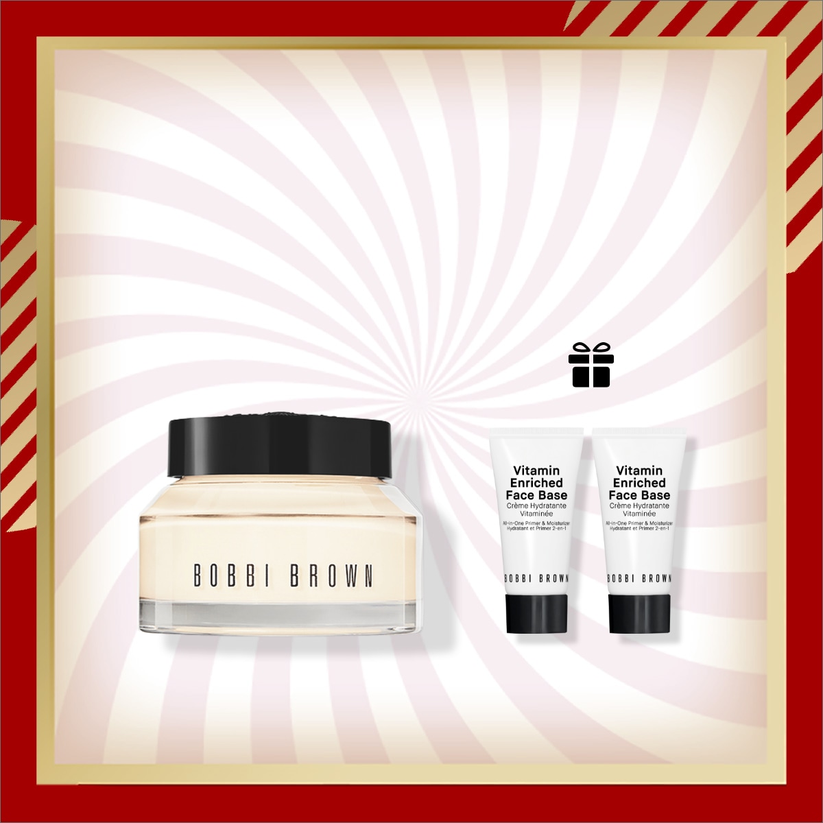 Model applying Skin Long-Wear Weightless Foundation to skin with a foundation brush